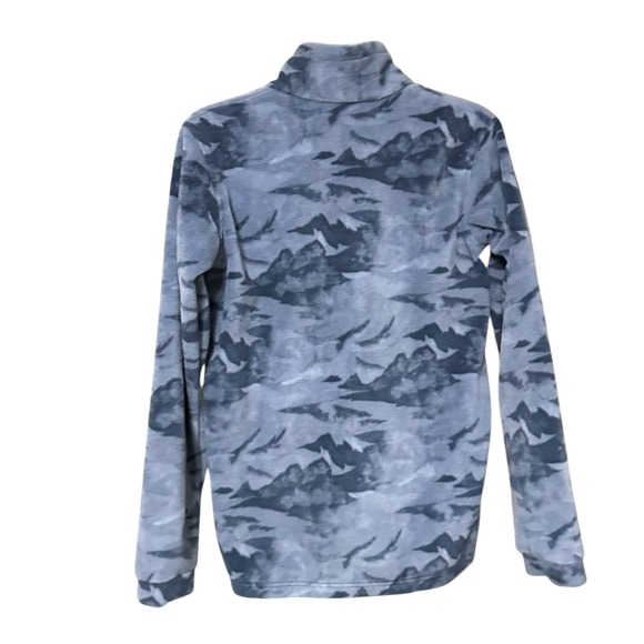 Columbia Other - Columbia Kids Fleece Jacket Full Zip Blue Camo Mountains Size XL 18-20 Zip Up